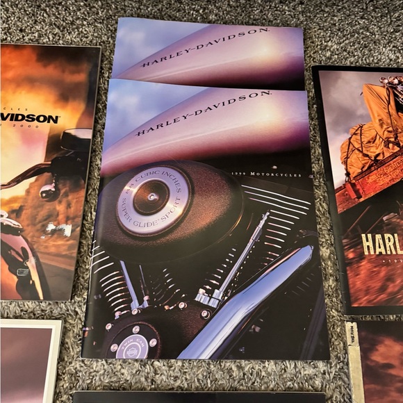 Vintage Harley Davidson 90s & 2000 Sales Brochure Catalog Flyer Lot Of 22+ Items - Picture 7 of 14